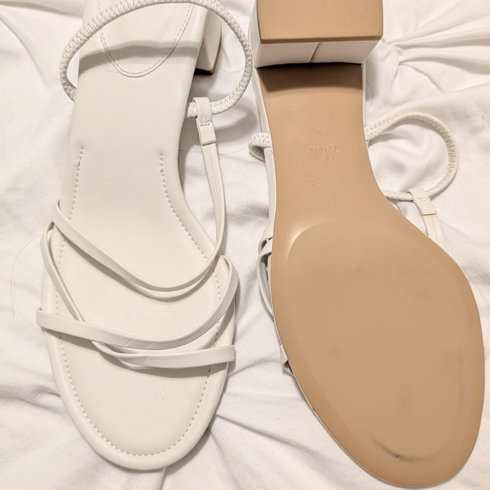 H&M White Strappy Sandals